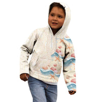 Beige Hawaii Lei Seashells Starfish Kid Hoodie Sandy Sylized - Polynesian Pride