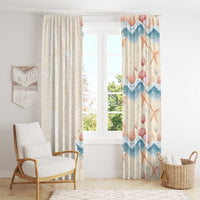Beige Hawaii Lei Seashells Starfish Window Curtain Sandy Sylized - Polynesian Pride