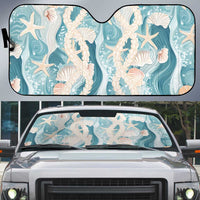 Hawaii Lei Seashells Starfish Auto Sun Shade Fresh Summer Vibe - Polynesian Pride
