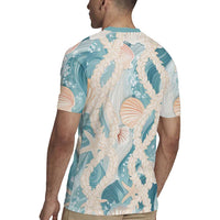 Hawaii Lei Seashells Starfish Rugby Jersey Fresh Summer Vibe - Polynesian Pride