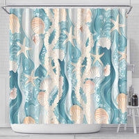 Hawaii Lei Seashells Starfish Shower Curtain Fresh Summer Vibe - Polynesian Pride