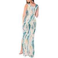 Hawaii Lei Seashells Starfish Tank Maxi Dress Fresh Summer Vibe - Polynesian Pride