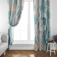 Hawaii Lei Seashells Starfish Window Curtain Fresh Summer Vibe - Polynesian Pride