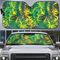 Hawaii Summer Tropical Leaves Auto Sun Shade LT01 Yellow - Polynesian Pride