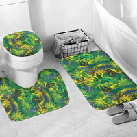Hawaii Summer Tropical Leaves Bathroom Set LT01 Mat Set Only (3 pcs) One Size Yellow - Polynesian Pride
