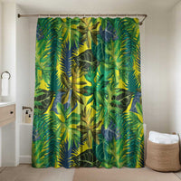 Hawaii Summer Tropical Leaves Bathroom Set LT01 Shower Curtain Only Yellow - Polynesian Pride