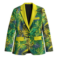 Hawaii Summer Tropical Leaves Blazer LT01 Unisex Yellow - Polynesian Pride