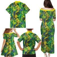 Hawaii Summer Tropical Leaves Family Matching Puletasi and Hawaiian Shirt - Polynesian Pride
