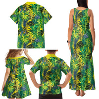 Hawaii Summer Tropical Leaves Family Matching Tank Maxi Dress and Hawaiian Shirt - Polynesian Pride
