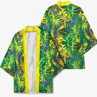 Hawaii Summer Tropical Leaves Kimono LT01 - Polynesian Pride