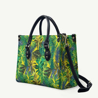 Hawaii Summer Tropical Leaves Leather Bag LT01 Yellow - Polynesian Pride
