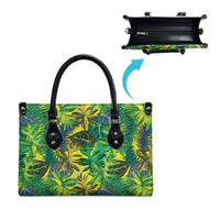 Hawaii Summer Tropical Leaves Leather Bag LT01 - Polynesian Pride