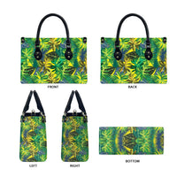 Hawaii Summer Tropical Leaves Leather Bag LT01 - Polynesian Pride