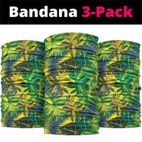 Hawaii Summer Tropical Leaves Neck Gaiter LT01 package One Size: 25*50cm Yellow - Polynesian Pride