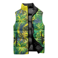 Hawaii Summer Tropical Leaves Sleeveless Puffer Jacket LT01 - Polynesian Pride