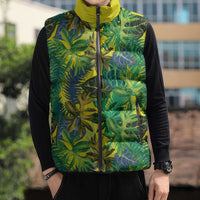 Hawaii Summer Tropical Leaves Sleeveless Puffer Jacket LT01 - Polynesian Pride