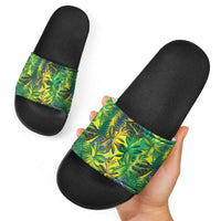 Hawaii Summer Tropical Leaves Slide Sandals LT01 - Polynesian Pride