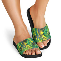 Hawaii Summer Tropical Leaves Slide Sandals LT01 - Polynesian Pride