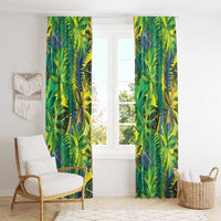 Hawaii Summer Tropical Leaves Window Curtain - Polynesian Pride