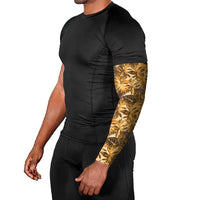 Hawaii Gold Tropical Leaves Arm Sleeves - Polynesian Pride