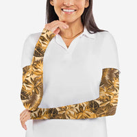 Hawaii Gold Tropical Leaves Arm Sleeves - Polynesian Pride