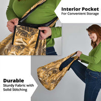 Hawaii Gold Tropical Leaves Grocery Bag - Polynesian Pride