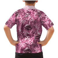 Hawaii Pink Tropical Leaves Family Matching Mermaid Dress and Hawaiian Shirt - Polynesian Pride