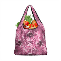 Hawaii Pink Tropical Leaves Grocery Bag - Polynesian Pride