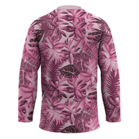 Hawaii Pink Tropical Leaves Hockey Jersey LT01 - Polynesian Pride