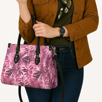 Hawaii Pink Tropical Leaves Leather Bag LT01 - Polynesian Pride