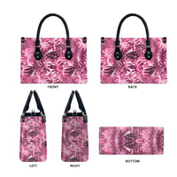Hawaii Pink Tropical Leaves Leather Bag LT01 - Polynesian Pride