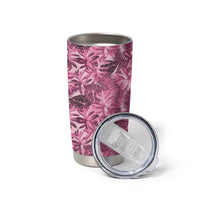 Hawaii Pink Tropical Leaves Tumbler Cup - Polynesian Pride