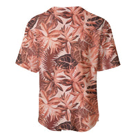 Hawaii Red Brown Tropical Leaves Baseball Jersey - Polynesian Pride