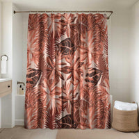 Hawaii Red Brown Tropical Leaves Bathroom Set - Polynesian Pride