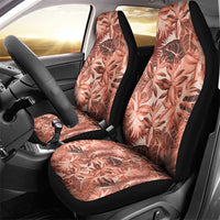 Hawaii Red Brown Tropical Leaves Car Seat Cover - Polynesian Pride