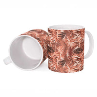 Hawaii Red Brown Tropical Leaves Ceramic Mug LT01 - Polynesian Pride
