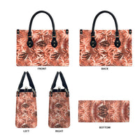 Hawaii Red Brown Tropical Leaves Leather Bag LT01 - Polynesian Pride