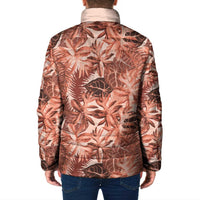 Hawaii Red Brown Tropical Leaves Padded Jacket LT01 - Polynesian Pride