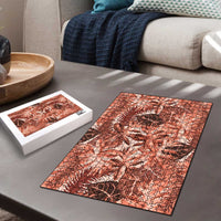Hawaii Red Brown Tropical Leaves Puzzle LT01 - Polynesian Pride