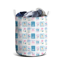 Hawaii Coastal Summer Postcard Laundry Basket