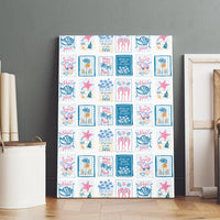 Hawaii Coastal Summer Postcard Canvas Wall Art