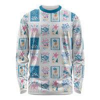 Hawaii Coastal Summer Postcard Long Sleeve Shirt
