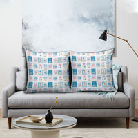 Hawaii Coastal Summer Postcard Pillow Cover
