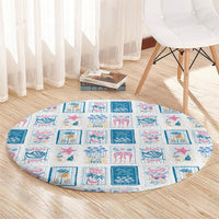 Hawaii Coastal Summer Postcard Round Carpet LT01 - Polynesian Pride