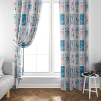 Hawaii Coastal Summer Postcard Window Curtain