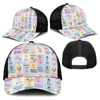 Aloha Summer Posters Grunge Textures Baseball Net Cap