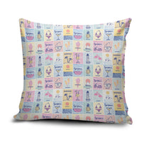 Aloha Summer Posters Grunge Textures Pillow Cover LT01 Multicolor - Polynesian Pride