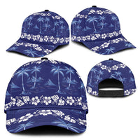 Blue Hawaii Palm Tree Hibiscus Classic Cap Fantasy Summer Vibe LT01 - Polynesian Pride