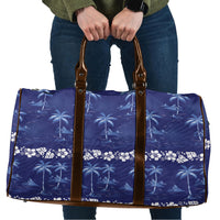 Blue Hawaii Palm Tree Hibiscus Travel Bag Fantasy Summer Vibe LT01 Blue - Polynesian Pride