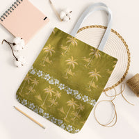 Yellow Hawaii Palm Tree Hibiscus Tote Bag Fantasy Summer Vibe LT01 White Strap One Size Yellow - Polynesian Pride